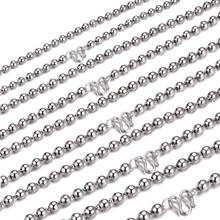 BOCAI S990 Sterling Silver Necklace Round Bead Neck Chain New Fashion Classic Buddha Pure Argentum Jewelry For Men And Women 2024 - buy cheap