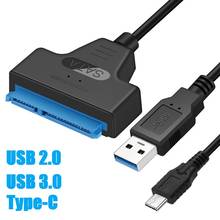 VODOOL USB 3.0 SATA 3 Cable Sata To USB 3.0 2.0 Adapter 6Gbps 22Pin SATA III Cable For 2.5 inch External SSD HDD Hard Drive Disk 2024 - buy cheap