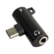 Adaptador de áudio e fone de ouvido 2 em 1, adaptador usb tipo c para xiaomi 6, huawei, samsung, usb c e outros telefones 2024 - compre barato