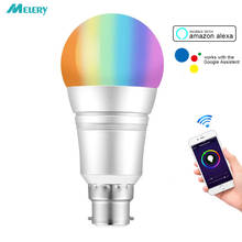 B22 Wifi Smart Bulb Dimmable LED Ceiling Light 9W Bayonet 60W Equivalent RGB Warm Cold White Remote Control by Alexa Google Home 2024 - buy cheap