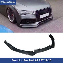Carbon Fiber / Frp Front Bumper Lip Spoiler Splitters for Audi A7 Rs7 Style 2012 2013 2014 2015 Car-styling 2024 - buy cheap