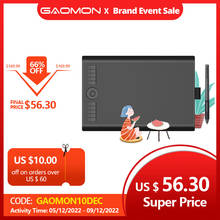 GAOMON M10K PRO 10 * 6.25'' Graphic Pen Tablet Drawing Board with 8192 Pressure Battery-Free Stylus Support OTG Function 2024 - купить недорого