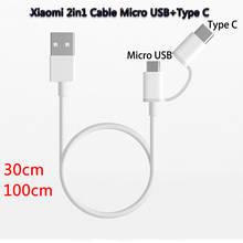 2 In 1 USB Cable Original Xiaomi Micro USB/Type C Fast Charger Data Line For Mi 12 11 Ultra 8 9 A3 lite Redmi 7a Note 9S 9 8 Pro 2024 - buy cheap