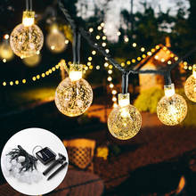 30/50 LEDs Crystal ball 6.5M/9.5M Solar Lamp Power LED String Fairy Lights  For Home Outdoor Garlands Garden Christmas Decor 2024 - buy cheap