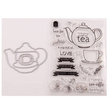 Metal Cutting Dies and Clear Stamps For Paper Making Card Craft Sets T1541 Teapot Knife Mold Set 2024 - buy cheap