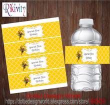 Rikivity 20pcs Custom Busy Bee Birthday Party Water Bottle Wine Labels Candy Bar Wrapper Stickers Baby Shower Wedding Decoration 2024 - buy cheap