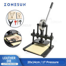 ZONESUN 20x14cm Leather Die Cutting Machine Paper Pattern Mold Die Cutter Manual Leather Hand Press Machine Leathercraft Tools 2024 - buy cheap