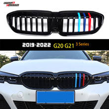 Gloss Black Car Styling Front Bumper Hood Kidney Grille For BMW 3 Series G20 G21 2019-IN Racing Grills Exterior Accessories 2024 - buy cheap