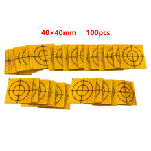 100PCS  NEW YELLOW REFLECTOR SHEET 40X40MM REFLECTIVE TARGET FOR TOTAL STATION 2024 - buy cheap