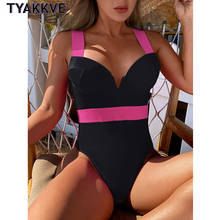 2022 New Sexy High Cut Women Swimwear Solid Underwired One Piece Swimsuit Female Bather Bathing Suit Swim Lady Bodysuit 2024 - buy cheap