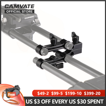 CAMVATE Dual-port 15mm Rod Clamp Railblock Adapter Double Set 90/180 Degree Adjustable For DSLR Camera Shoulder Mount Rig 2024 - buy cheap