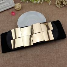 New Width 7.5cm Women's Belt Metal Elastic Waistband Stretch Buckle for Women Dress Accessories Girls Waistband Waist Seal 2024 - buy cheap