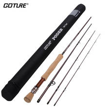 Goture power vara de pesca grafite 4 peças, com 30 + 36 t chapa de fibra de carbono e cabo artesanal 4/5/7/8wt 2024 - compre barato