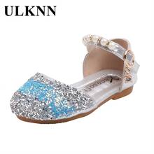 ULKNN New 2022 Kids Sequins Little Pink Shoe Children's Girls Single Shoes Show The Princess Baby Flat Shoes Size 21-36 2024 - buy cheap