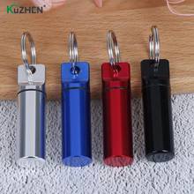 1pc Waterproof Aluminum Pill Box Medicine Case Container Bottle Holder Keychain Carabiner Outdoor Pill Case PillBox 4 Colors 2024 - купить недорого