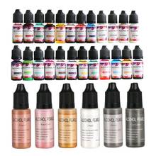 30 Colors Art Ink Alcohol Resin Pigment Kit Liquid Resin Colorant Dye Ink Diffusion for UV Resin Coloring Concentrated 2024 - buy cheap