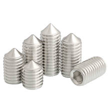 100/50pcs Hex Hexagon Socket Set Screw Cone Point All Cup Point Grub Screw M3 M4 M5 A2 304 Stainless Steel Set Screw Bolt DIN914 2024 - buy cheap