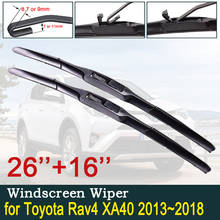 Limpiaparabrisas delantero para Toyota Rav4 XA40 2013 ~ 2018 RAV 4 40, limpiaparabrisas, accesorios para coche 2014 2015 2016 2017 2024 - compra barato