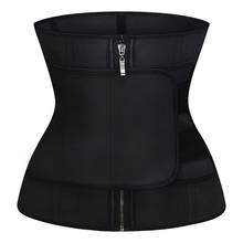 Abdominal Belt High Compression Zipper Plus Latex Slimming Cincher Corset Underbust Body Fajas Sweat Waist Trainer Shapewear 2024 - buy cheap