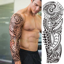 Waterproof Temporary Tattoo Sticker totem geometric full arm large size sleeve tatoo fake tatto flash tattoos for men women 2024 - купить недорого