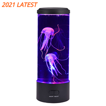 LED Jellyfish Lava Lamp Colorful Bedroom Night Light Simulation Jellyfish Aquarium Tank Light For Home Bedroom Office Decor 2024 - buy cheap