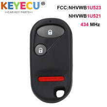 KEYECU Remote Control Car Key for Honda Civic Pilot 2001 2002 2003 2004 2005, Fob 2+1 3 Button - 434MHz - NHVWB1U523 NHVWB1U521 2024 - buy cheap