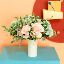 Branco rosa de seda peônia flores artificiais bouquet alta qualidade decoração do casamento vasos de flores falsas para mesa casa centrais 2024 - compre barato