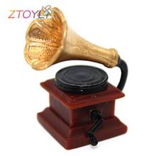 Mini Retro Phonograph Simulation Furniture Model Toys for Doll House Decoration 1/12 Dollhouse Miniature Accessories 2024 - buy cheap