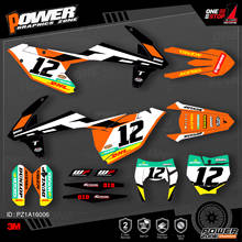 PowerZone Custom Team Graphics Backgrounds Decals 3M Stickers Kit For KTM SX SXF MX 16-18  EXC XCW Enduro 17-19 125 to 500cc 06 2024 - buy cheap
