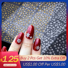 12pcs Snowflake Nail Art Stickers 3D Christmas Designs Adhesive Sliders For Nails Foil Decals Manicure Decorations TRTY/SMY-1 2024 - купить недорого