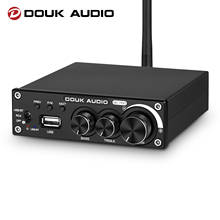 Douk audio-amplificador de potência estéreo bluetooth 5.0, subwoofer com 2.0 canais, ajuste de baixo afiado, usb sem perdas, reprodutor de música 320w 2024 - compre barato