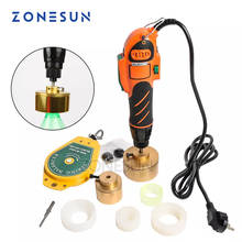 ZONESUN-taponadora de botellas de plástico, herramienta de taponadora Manual, con tapón de 10-50mm, 110/220V 2024 - compra barato