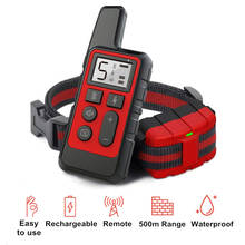 New Waterproof Rechargeable Dog Training Collar 500m Remote Control Training Equipment Electric Shock Sound Anti-Bark Collar 2024 - buy cheap