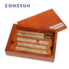 ZONESUN-Logo personalizado con número de letra, conjunto de iniciales, sello de aluminio de cuero, herramienta de grabado, máquina de grabado de hierro, caja de madera 2024 - compra barato