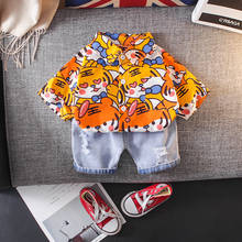 IENENS Boy Short Sleeve Clothing Set Summer Cartoon Shirts  + Shorts Suit Baby Casual Clothing Outfits Kids Cotton Wear 2024 - buy cheap