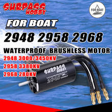 SURPASS HOBBY RC Boat 2948 2958 2968 Waterproof Brushless Motor 4 Poles 600-800mm for 1/10 1/8 RC Boat Traxxas Blast Defender 2024 - buy cheap