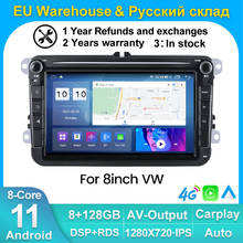 Android 11 8+128G Car Radios GPS Multimedia Player For VW/Volkswagen/Golf/Passat/b7/b6/Skoda/Seat/Octavia/Polo/Tiguan WIFI RDS 2024 - buy cheap