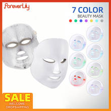 Dropshipping LED Face Mask 7 Colors LED Light Photon Mask Skin Rejuvenation Anti Wrinkle Acne Home Facial SPA Lift Beauty Mask 2024 - buy cheap