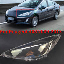 CAPQX For Peugeot 408 2009-2013 Front Headlamp Lamp cover Lampshade Headlight glass cover Head Light Shade Shell Lid light cover 2024 - buy cheap