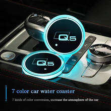 Soporte luminoso para portavasos, luz Led de ambiente con carga USB de 7 colores para Audi Q5 FYB Quattro, accesorios para coche 2024 - compra barato