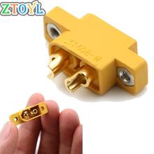 Piezas de Repuesto amarillas para juguetes de Control remoto, Conector de enchufe macho XT60 montable en XT60E-M para modelos de RC, tablero fijo multicóptero 2024 - compra barato