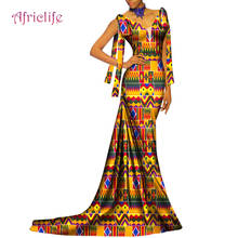 Vestido longo estampado africano roupas de festa de casamento wy8522 2024 - compre barato