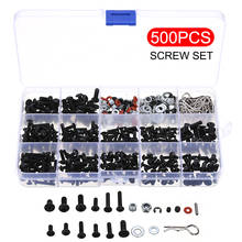 500pcs/set M3 M4 Screws Shell Buckle Flat Head Nut Kit RC Crawler Car Repair Tools for 1/10 RC Car Accessories 2024 - buy cheap