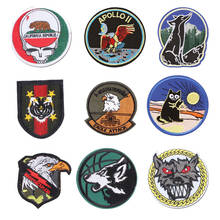 Patches para costura em ferro 3 animais aplique para bordar roupas, acessórios de decoração personalizável águia lobo tigre gato 2024 - compre barato