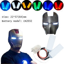 Halloween Mask DIY LED Light Eyes Kits FOR 1:1Tony Stark Helmet Eyes Light White Cosplay Masks Accessories CR2032 Hard 22X57MM 2024 - buy cheap