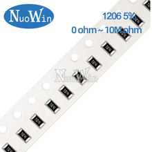 100pcs/Lot 1206 5% Resistor 0R-10M 0 1 10 22 47 100 150 200 330 470 510 ohm 1K 2K 2.2K 3.3K 10K 22K 47K 100K 220K 470K 1M 0.25W 2024 - buy cheap