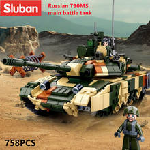 Sluban Building Block Toys Army T90MS Main Battle Tank 758PCS Bricks B0756 Compatbile With Leading Brands Construction Kits 2024 - buy cheap