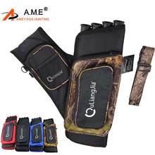 1 pc 4 Cores Seta Tiro Com Arco Quiver com 4 Tubo Caso Cor Camo Seta De Carbono Arrow Treme de Lona Mão Direita PC Tubo de Caça 2024 - compre barato