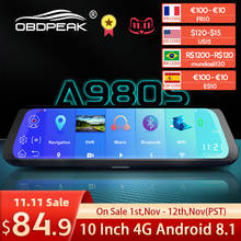 A980s 4G Car DVR 10" Android 8.1 Stream RearView Mirror FHD 1080P ADAS Dash Cam Camera Video Recorder Auto Registrar Dashcam GPS 2024 - buy cheap