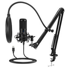 Metal USB Microphone Condenser Recording Microphone D80 Mic with Stand for Computer Laptop PC Karaoke Studio Recording 2024 - buy cheap